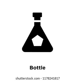 Bottle icon vector isolated on white background, logo concept of Bottle sign on transparent background, filled black symbol