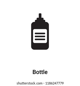 Bottle icon vector isolated on white background, logo concept of Bottle sign on transparent background, filled black symbol