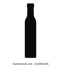 Bottle icon vector isolated on white background for silhouette, plastic recycling sign, container, water, alcohol, beer, lemonade. Vector 10 eps