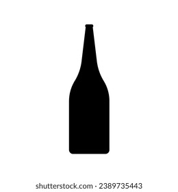 Bottle icon vector isolated on white background.