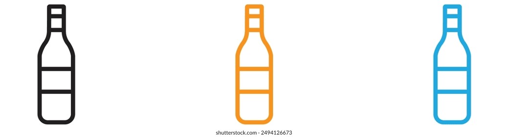 Bottle icon vector logo set collection for web app ui