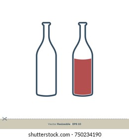 Bottle Icon Vector Logo Template Illustration Design. Vector EPS 10.