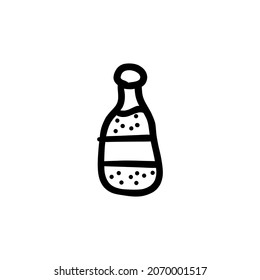 icono del frasco en el vector. Logotipo - Doodle