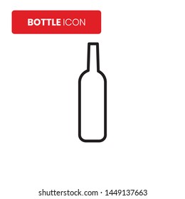 Bottle icon vector on white background