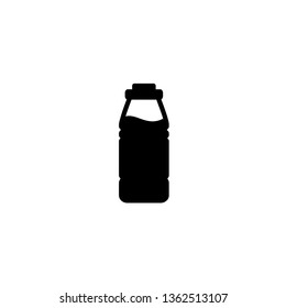 Bottle icon vector. Outline icon isolated on white background. Flat design style.