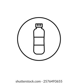Bottle icon vector outline logo sign