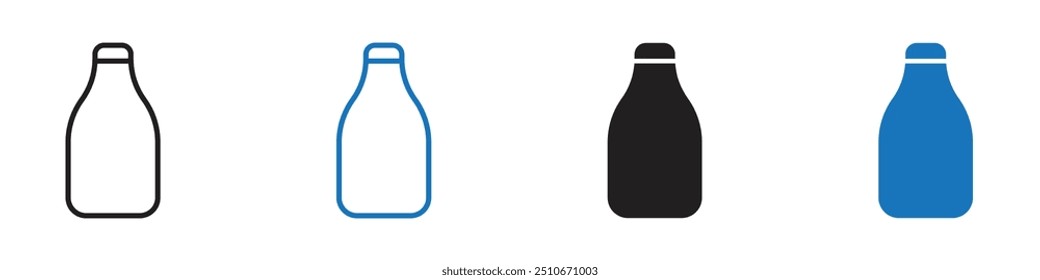 Bottle icon Vector set outline