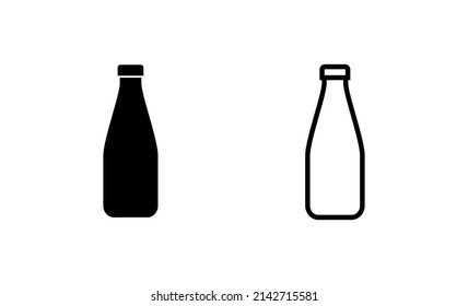 Vector de icono de botella. signo del frasco y símbolo