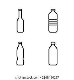 Vector de icono de botella. signo del frasco y símbolo
