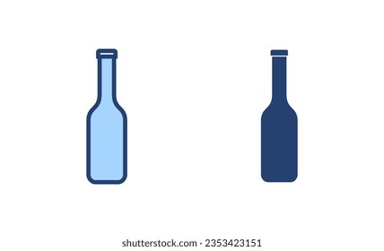 Flaschensymbol, Vektorgrafik. Flaschenzeichen und -zeichen