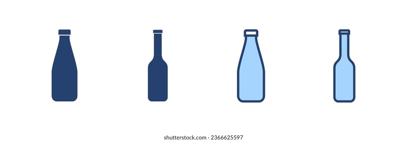 Vector de icono de botella. signo del frasco y símbolo