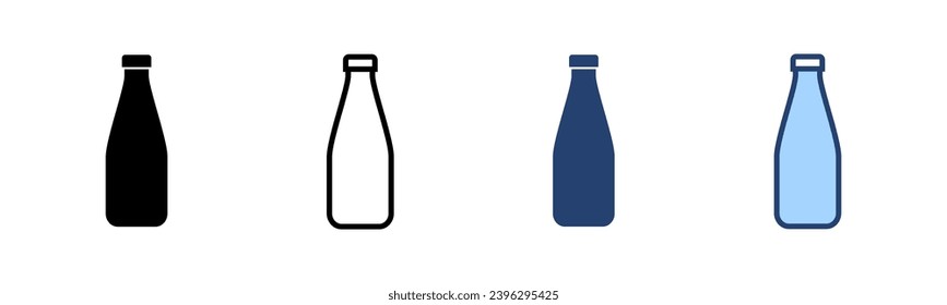 Flaschensymbol, Vektorgrafik. Flaschenzeichen und -zeichen