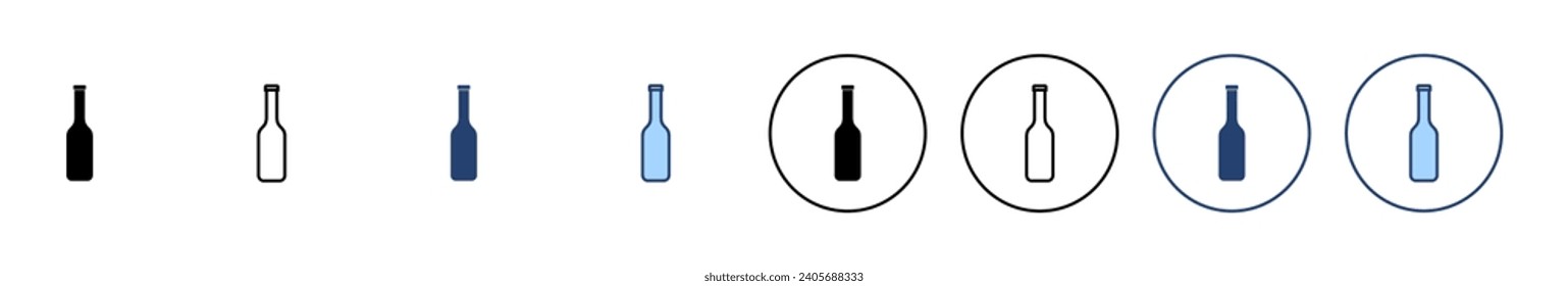 Vector de icono de botella. signo del frasco y símbolo