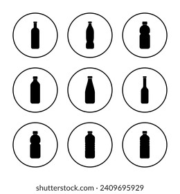 Bottle icon vector. bottle sign and symbol