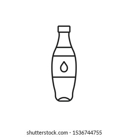 bottle Icon Vector. Simple flat symbol. Perfect Black pictogram illustration on white background.