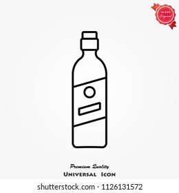 Bottle icon vector in trendy flat style isolated on background