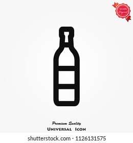 Bottle icon vector in trendy flat style isolated on background