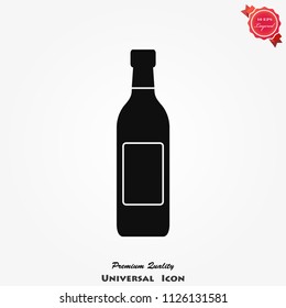 Bottle icon vector in trendy flat style isolated on background