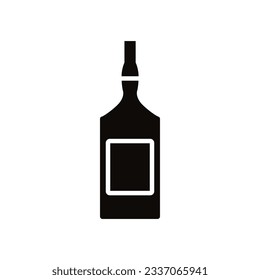 Vector de icono de botella. Señal de la botella para la ilustración del agua. Frasco de símbolo o logotipo de alcohol.