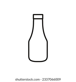 Vector de icono de botella. Señal de la botella para la ilustración del agua. Frasco de símbolo o logotipo de alcohol.