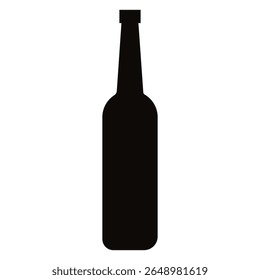Vektorsymbol der Flasche. Flasche für Wasserzeichen. Flasche Alkohol Symbol oder Logo.