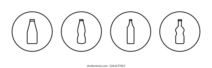 Bottle icon vector for web and mobile app. bottle sign and symbol