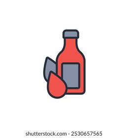 Bottle icon. vector.Editable stroke.linear style sign for use web design,logo.Symbol illustration.