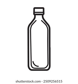 Bottle icon white background, line style, vector illustration symbol design.
