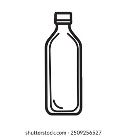 Bottle icon white background, line style, vector illustration symbol design.