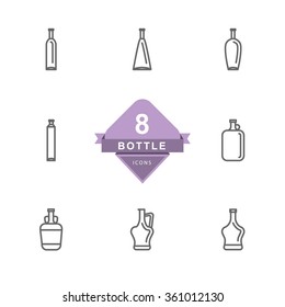 Bottle Icons ( Line Icons )