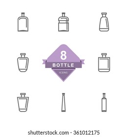 Bottle Icons ( Line Icons )