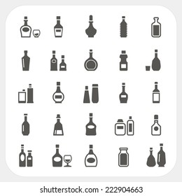 Bottle icons set