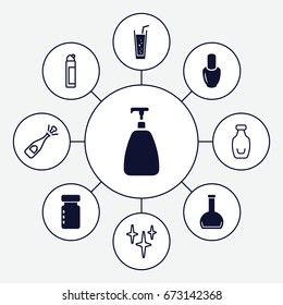 Bottle icons set.  