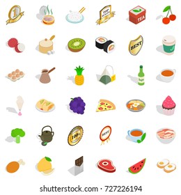 Bottle icons set. Isometric style of 36 bottle vector icons for web isolated on white background