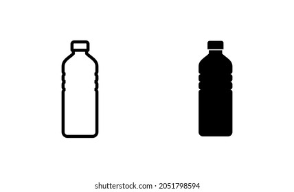 Bottle icons set. bottle sign and symbol