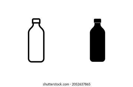 Bottle icons set. bottle sign and symbol