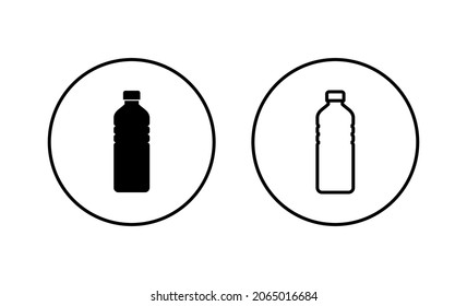 Bottle icons set. bottle sign and symbol
