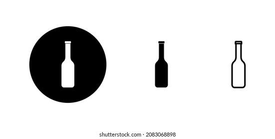 Flaschensymbole gesetzt. Flaschenzeichen und -zeichen