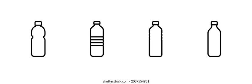 Bottle icons set. bottle sign and symbol