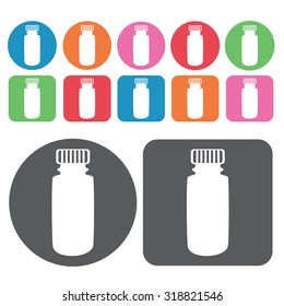 bottle icons set. Vector Illustration eps10.

