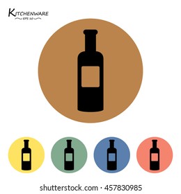 Bottle icons set.Vector illustration
