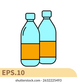 bottle icons symbol vector elements for infographic web