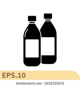bottle icons symbol vector elements for infographic web