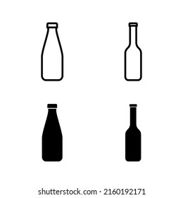 Bottle icons vector. bottle sign and symbol