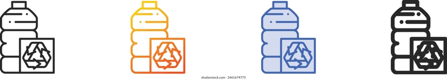 bottle icon.Thin Linear, Gradient, Blue Stroke and bold Style Design Isolated On White Background