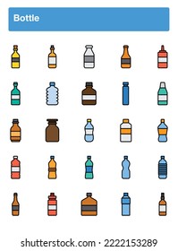 Bottle Illustration Pack for Web Design, Poster, Brochure, Printing, Advertisement, etc.