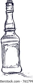 bottle, illustration, sketch