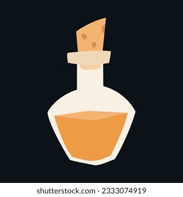 Ilustración de botella. Icono de viñeta vectorial. Aislado. Estilo plano.