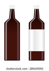 Bottle illustration. Bottle vector icon.