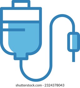 Bottle Infusion Blue Icon - Single Icon, Vector
